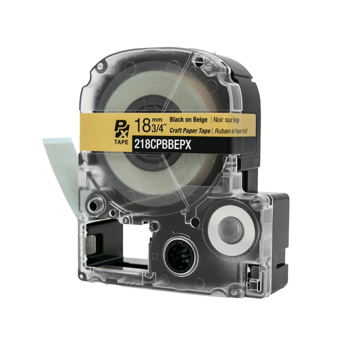 Epson LabelWorks PX 3/4" (18mm) X 16.5 FT Black on Beige Craft Paper Tape - 218CPBBEPX - Image 5