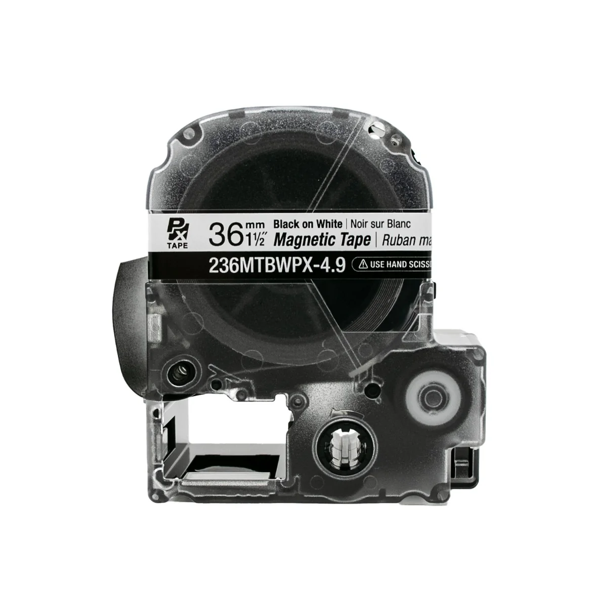 Epson LABELWORKS PX Magnetic 1½" (36mm) x 4.9 ft Black on White Tape - 236MTBWPX-4.9 - Image 3