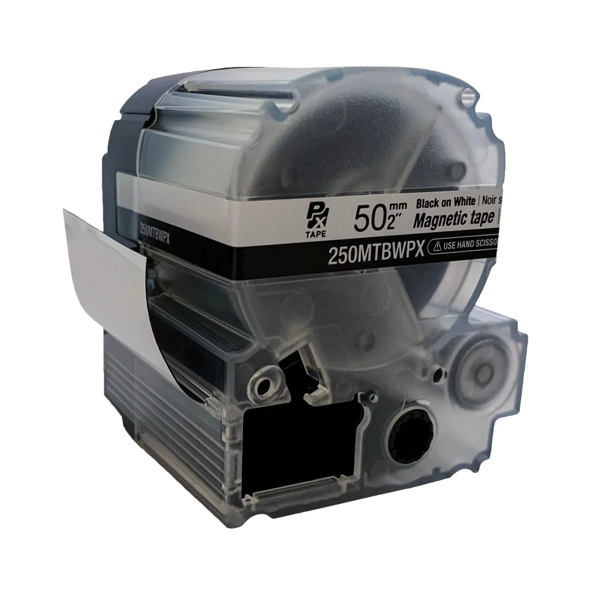 Epson LABELWORKS PX Magnetic 2" (50mm) x 4.9 ft Black on White Tape - 250MTBWPX - Image 3