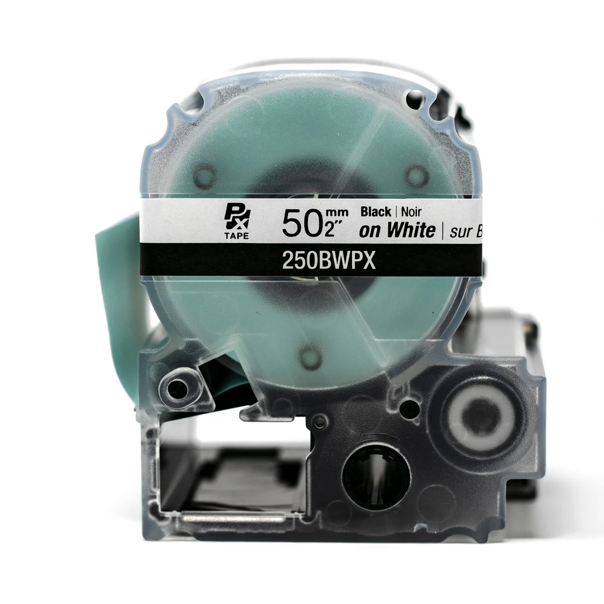Epson LABELWORKS PX Standard 2" (50mm) x 26.2 ft Black on White Tape - 250BWPX - Image 2