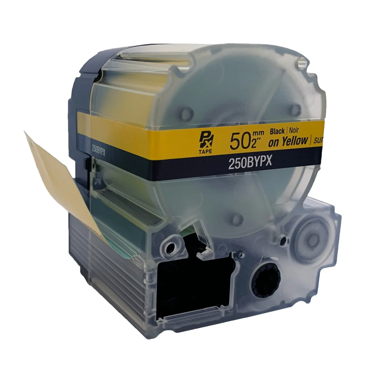 Epson LABELWORKS PX Standard 2" (50mm) x 26.2 ft Black on Yellow Tape - 250BYPX - Image 3