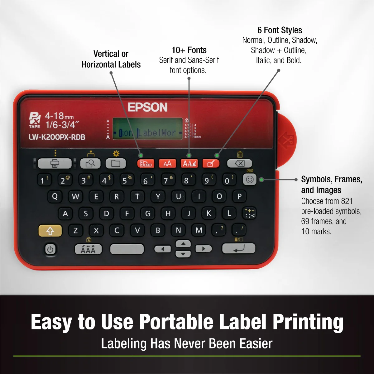 Epson LW-K200PX-RDB Printer - Image 9